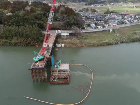 平成30年度交建防安第41-54-3号 県道宮崎西環状線松橋工区旧橋撤去工事(その1) の現場写真