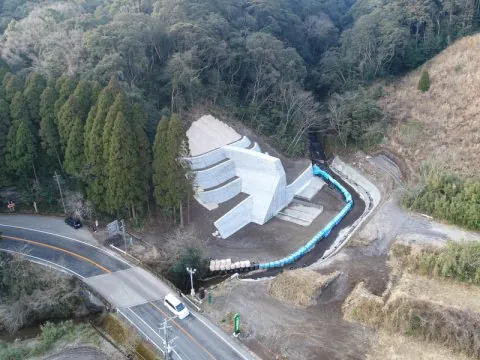 御池川1第2砂防堰堤右岸工事 の現場写真